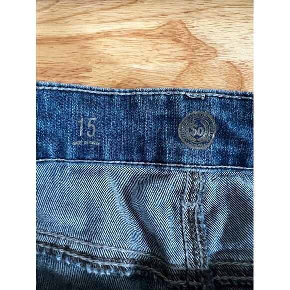 SO DENIM STRETCH FRAYED DISTRESSED MIDI CASUAL CLASSIC EVERYDAY WEAR SHORTS - Picture 3 of 5